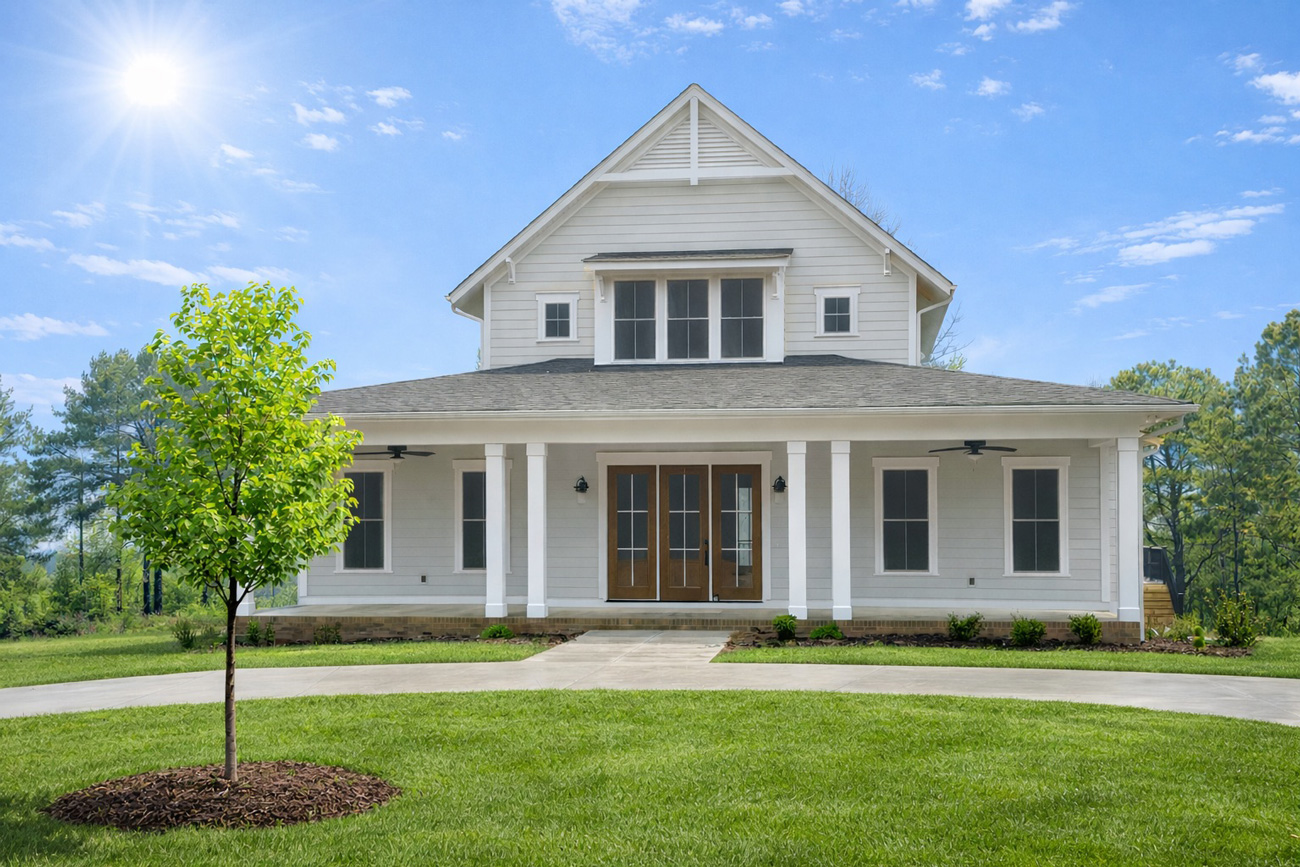 front of custom home