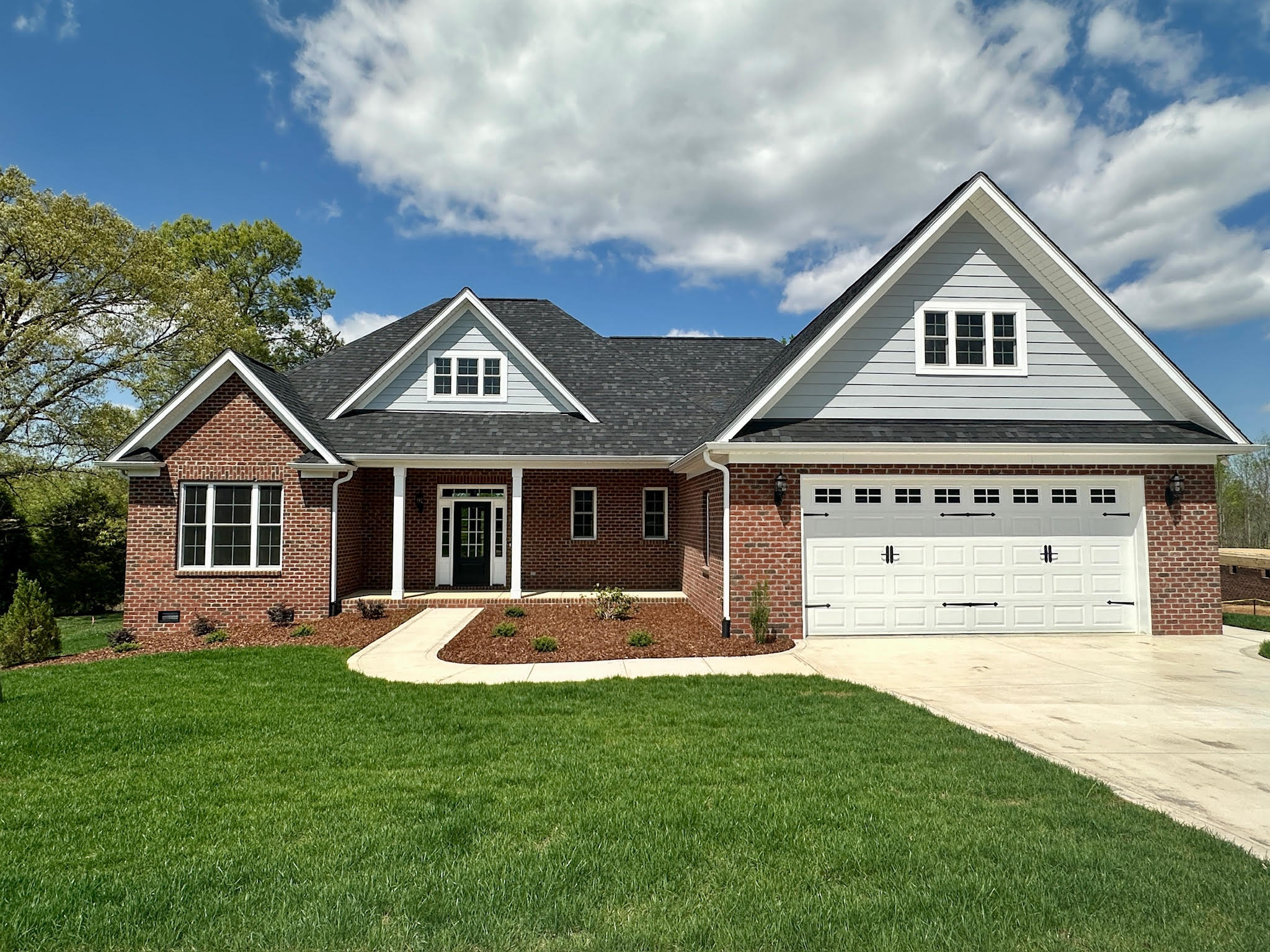 front of a traditional patio home