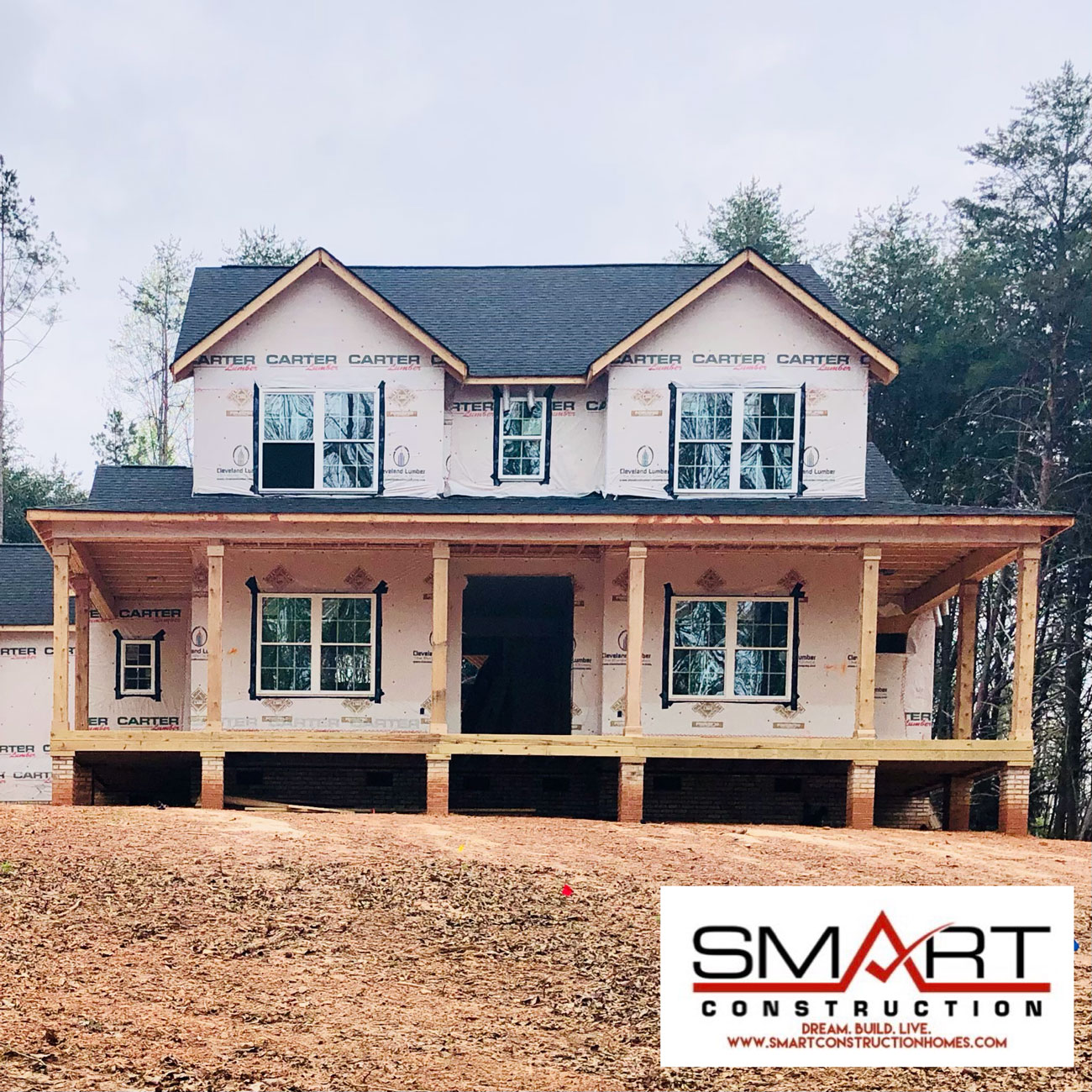 custom home being built by Smart Construction